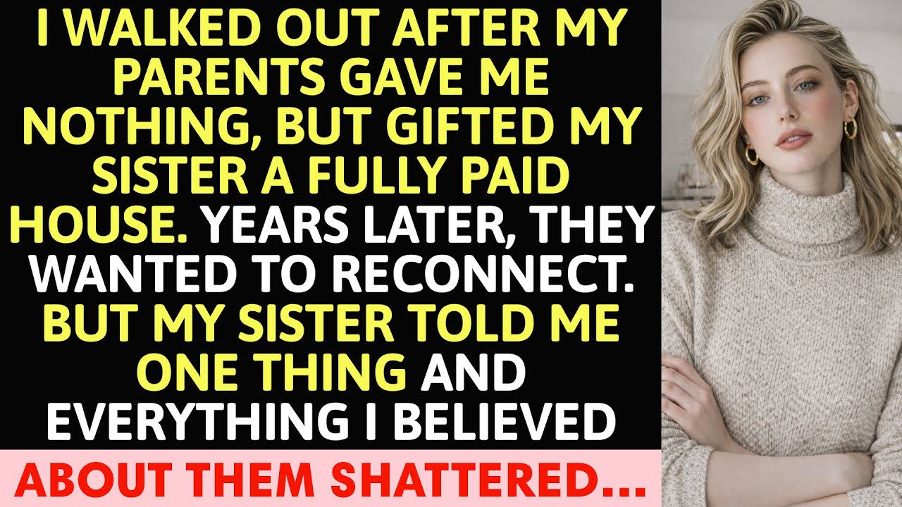 I Walked Out After My Parents Gave Me Nothing, But Gifted My Sister A…