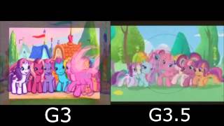 My Little Pony G3, G3.5, G4 Intro Comparison