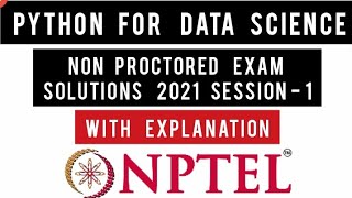 Python For Data Science Non Protected Exam Session 1 Quiz Answers 2021