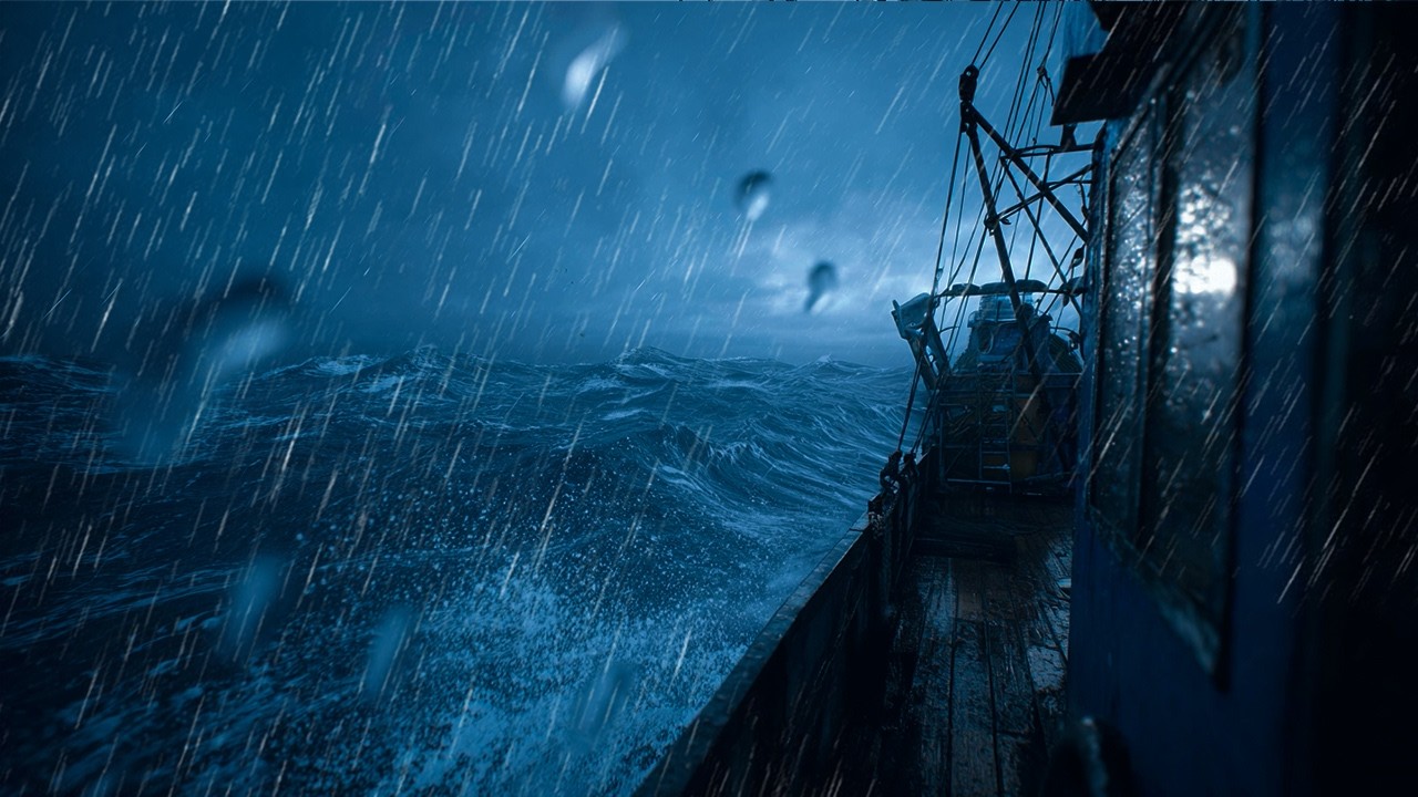 Relaxing Ocean Storm: Rain, Thunder, and Waves for Better Sleep