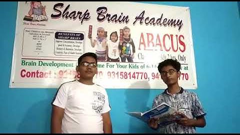 Abacus demo Mentally 1 digit 40 rows by the student of Sharp Brain Academy