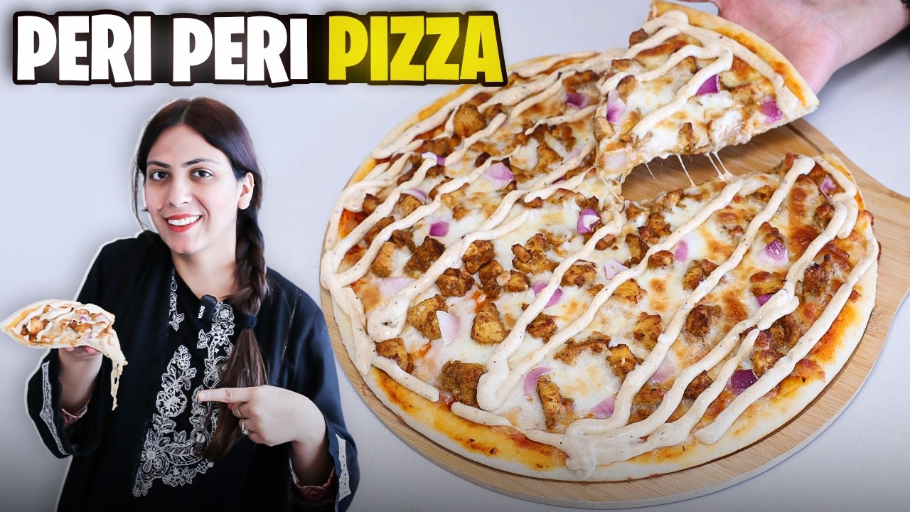 Cheezious Peri Peri Pizza Ab Ghar Main Banayein l Chicken Pizza Recipe By Kitchen With Amna