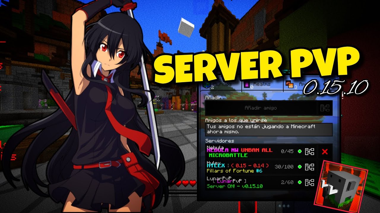 El MEJOR SERVER PVP para Minecraft y Craftsman 0.15.10 | Yshiroz - YouTube