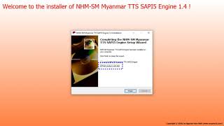 NHM SM Myanmar TTS Installation and Configuration screenshot 1