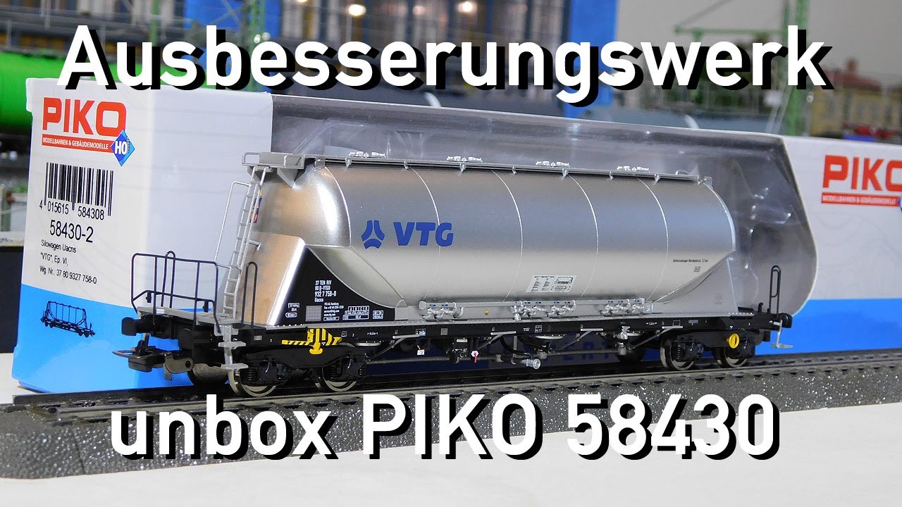 Ausbesserungswerk H0 unbox Piko 58430 Silowagen Uacns VTG Neuheit 2023 Kooperation mit Märklin