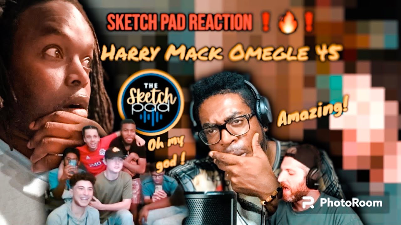 Sketch Pad First Time #Reacting To HarryMack ( #omegle 45 ) #rap #freestyle #hiphop #harrymack
