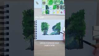 Tutorial | How to paint woodlands #ghibli #gouache #howto #howtopaint #paint #tutorial #art #artist
