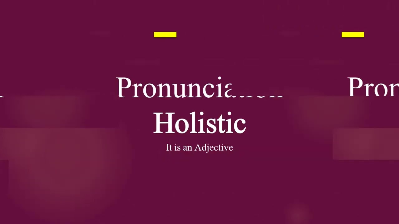Holistic word Pronunciation