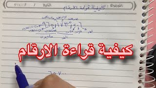 كيفية قراءة الارقام | ستتمكن من قراءة اي رقم بسهولة بعد هذا الفيديو ?