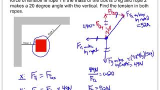 Balanced Forces - How to Solve Balanced Force Problems, Part 2 (With Trigonometry)