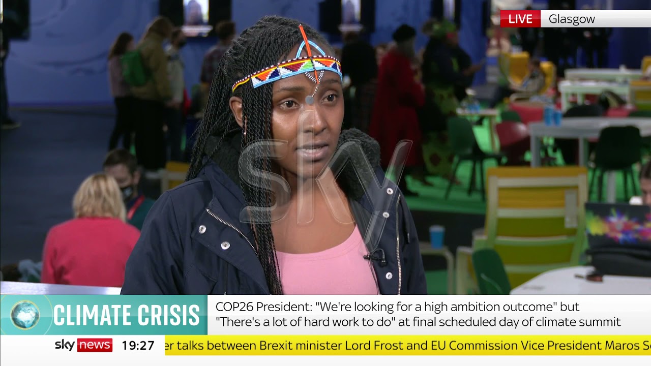 The Climate Clock is Ticking - Elizabeth Wathuti on Sky News - COP26