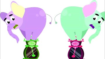 Hickory dickory dock 📌ELEPHANTS in mirror, visual and color inversion Fx⏰🔥