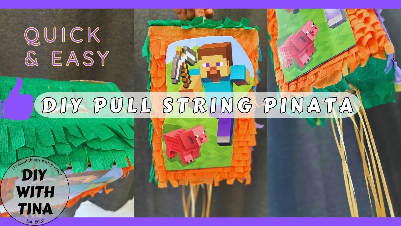 📦 🪅How to make the easiest pull string pinata | DIY easiest pull string ...