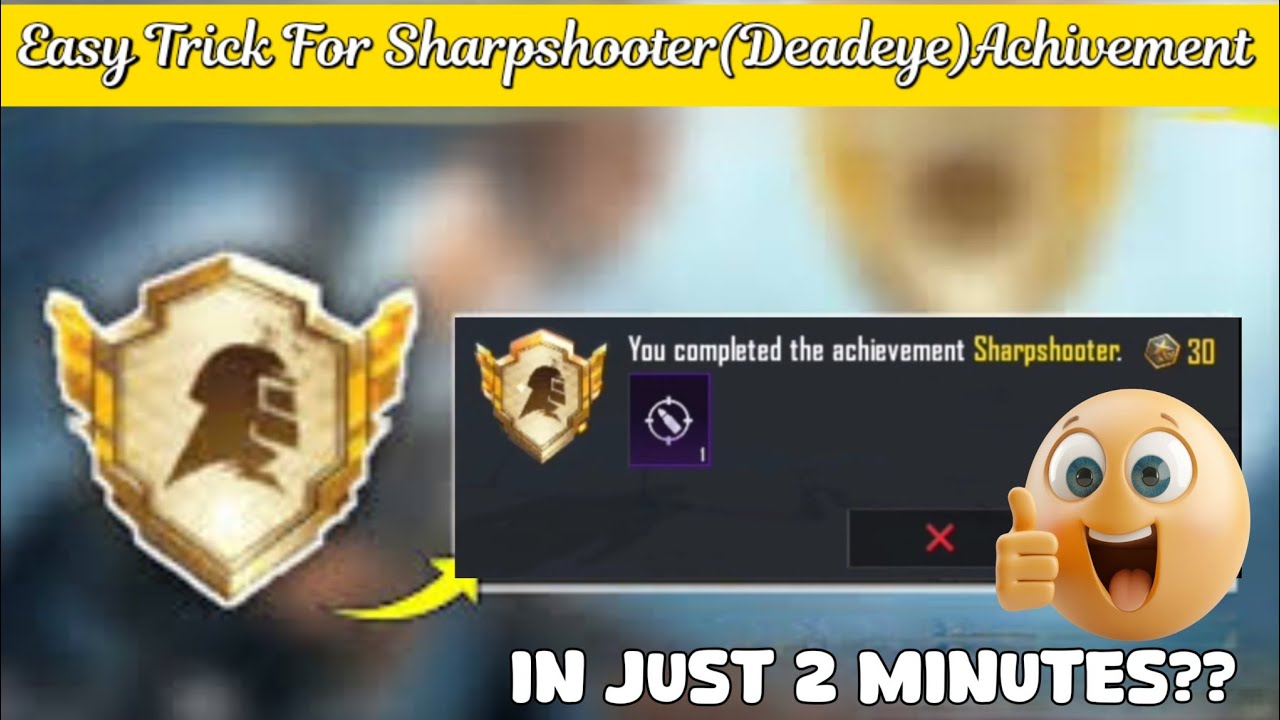 Trick For Sharpshooter Achievement | Deadeye Title | Complete in Just 2 Minutes | BGMIwithSmeetPatel