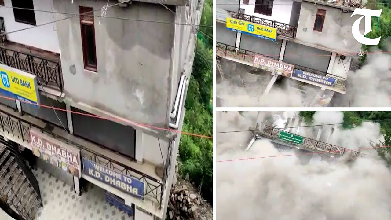 Shimla building collapse Due to heavy rains an unoccupied building