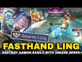 LING FASTHAND &amp; PERFECT GAMEPLAY FULL NO CUT AGGRESSIVE ROTATION| LING BEST BUILD &amp; EMBLEM 2025