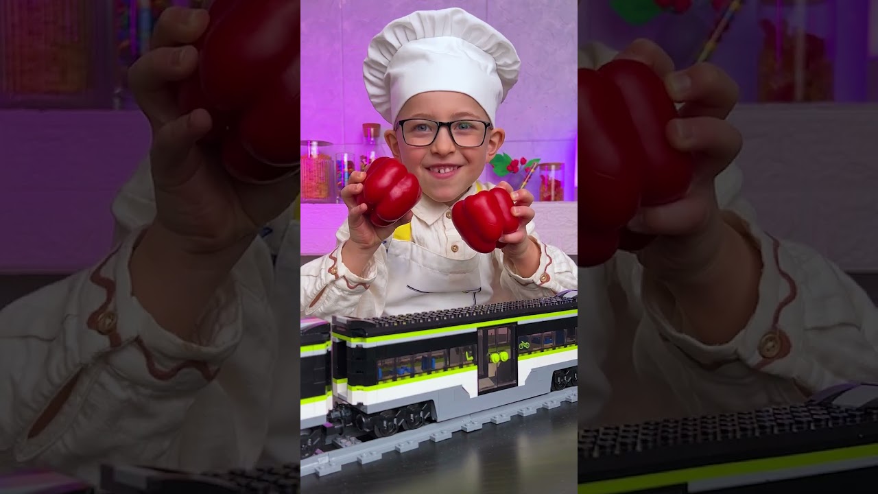 Vegetable Train🚂🫑 Teaching Kids about Healthy Eating🍉