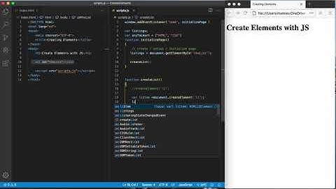 Create Dynamic Dom Elements