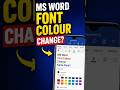 How to Change Font Colour in MS Word in Mobile Phone #msword #mobile