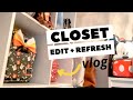 CLOSET EDIT + REFRESH VLOG | Full closet redo + organization