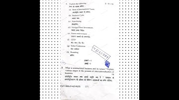 MDU Bcom pass 5th sem International trade previous year question paper 2022