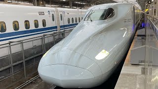 JR九州車のN700系8000番台(さくら) 新大阪駅(新幹線20番線)発車