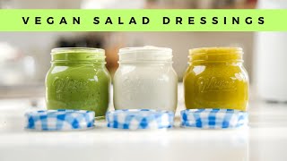 7 EPIC RAW VEGAN SALAD DRESSINGS 😋 (fast + easy)