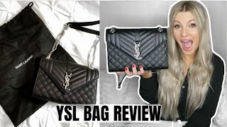 YSL Saint Laurent Envelope Medium Dark Beige Unboxing + Review 