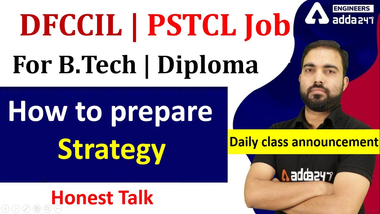 DFCCIL 2021 Online class How to prepare | PSTCL -2021 Recruitment Details  Engineers Adda