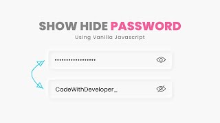 Show Hide Password Using Vanilla Javascript | CSS3 Neumorphism