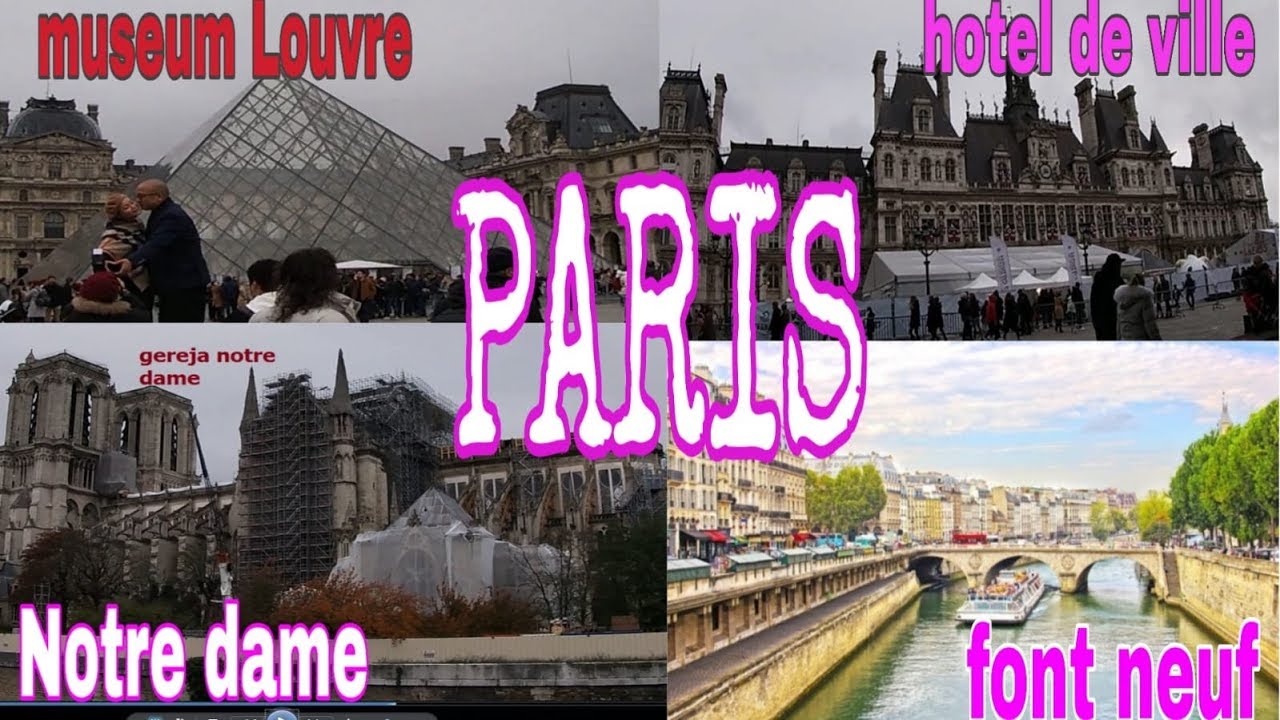menjelajahi beberapa tempat di kota paris di negara prancis - YouTube