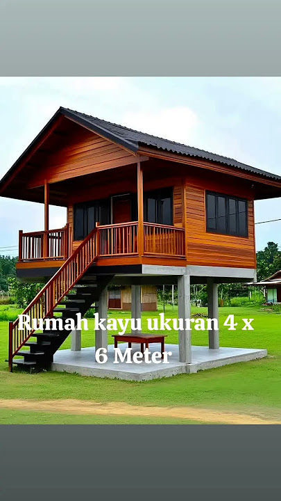 Rumah kayu minimalis ukuran 4x6m