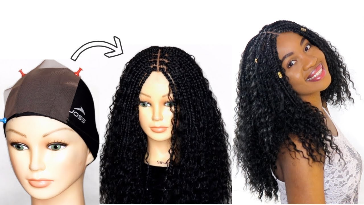 HOW TO DIY GODDESS BRAIDED WIG WITHOUT LACE CLOSURE YouTube