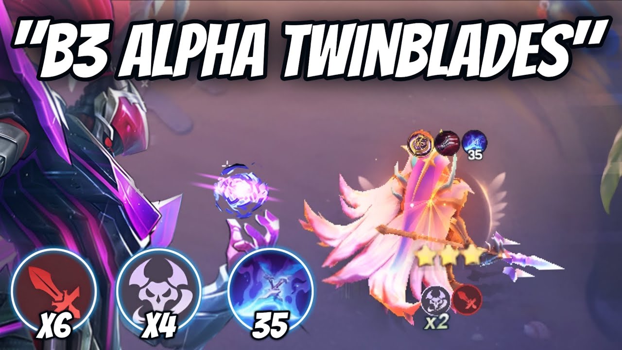 3Star Alpha 35% Shadow Twinblades Immediately Execute Enemies !! Magic Chess Go Go.