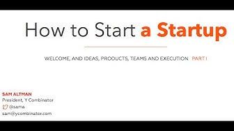 Startup: YC How To Start A Startup 2015 (Stanford Course: CS183B)