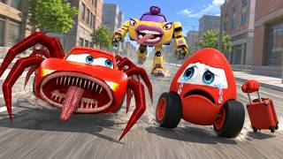 LIGHTNING MCQUEEN IS CHASED BY GIANT RUMI TRANSFORMERS! 😱 CAN THEY ESCAPE?! | Garry's Mod