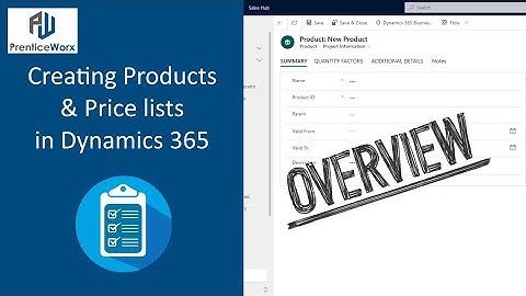 Creating Products and Price Lists in Dynamics CRM 2016