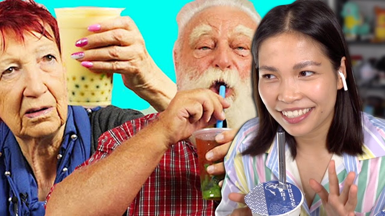 Hazel reagiert auf Opis und Omis die Bubble Tea zum ersten mal trinken