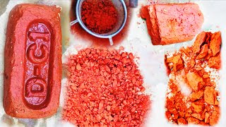 Soft Orange Brick Crush Big stone To Shifting Fine Powder oddly satisfying pjm asmr Crunchy Crushing screenshot 1