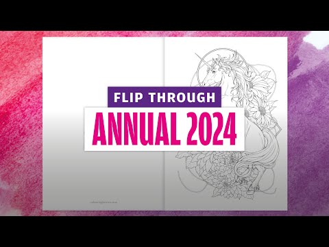 BEST OF COLOURING HEAVEN colouring flip through | Colouring Heaven Annual 2024 #15