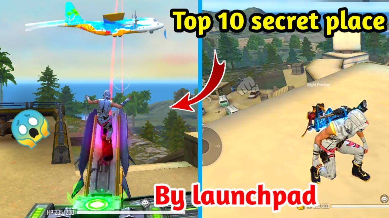 Top 10 secret location by launchpad - garena free fire - YouTube