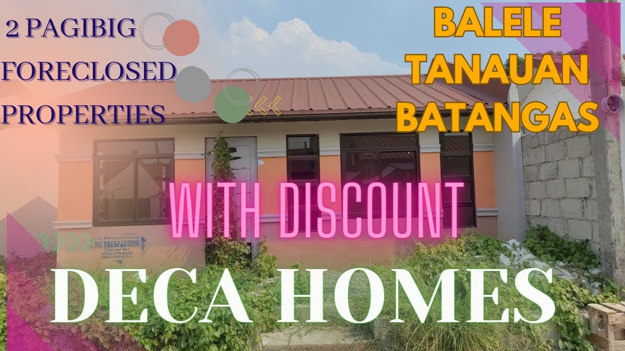 EP37-DECA HOMES TANAUAN BATANGAS 2 PAGIBIG FORECLOSED HOUSES BIG LOTS NEAR STARTOLL WITH DISCOUNT