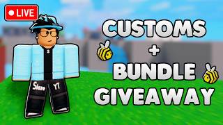 🔴LIVE Roblox Bedwars BEKZAT KITSKIN GIVEAWAY!🎂Customs For ROBUX + READING CHAT!!..🔥