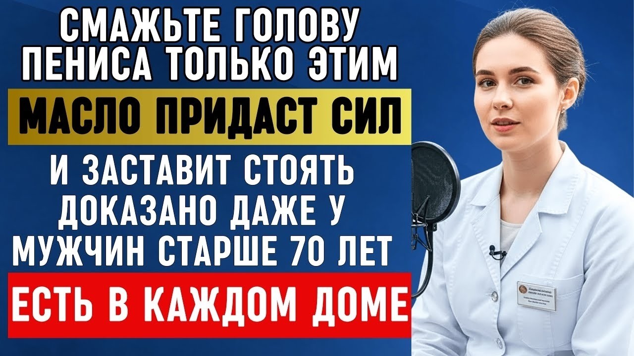 Доктор Ольга Смирнова раскрывает 3 натуральных масла для мужского здоровья после 50