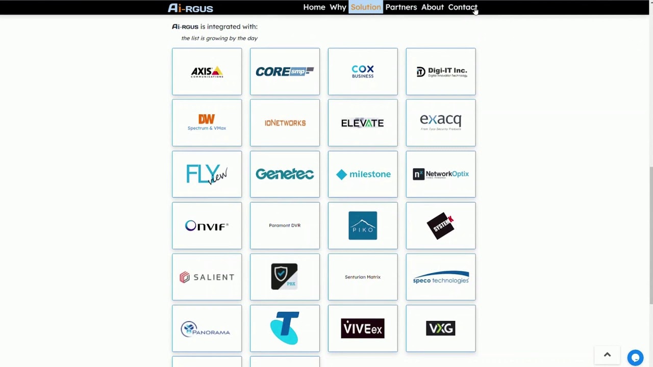 Ai RGUS integration with VMS and cameras