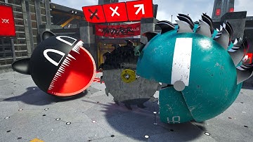 Pacman, Chain Chomp, and Walking Robot Pacman face a perilous maze filled with robotic enemies