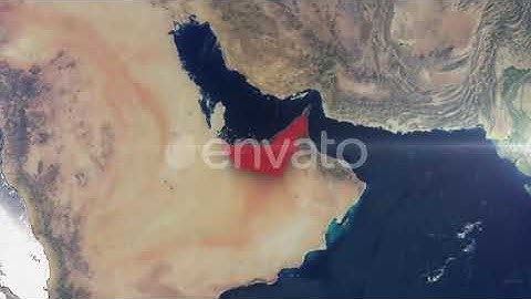 Realistic Earth Zoom Red Alert Highlight Country United Arab Emirates | Motion Graphics - Envato...