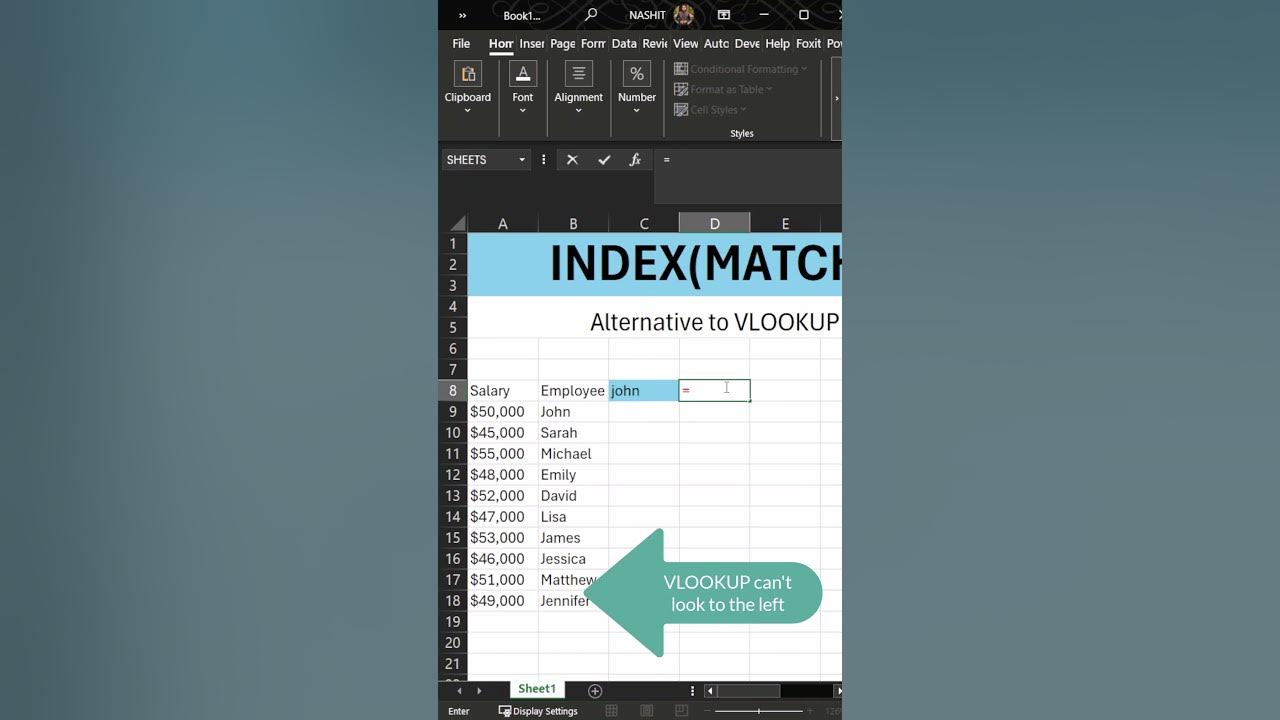 Mastering indexmatch excel s vlookup alternate excel exceltips youtube
