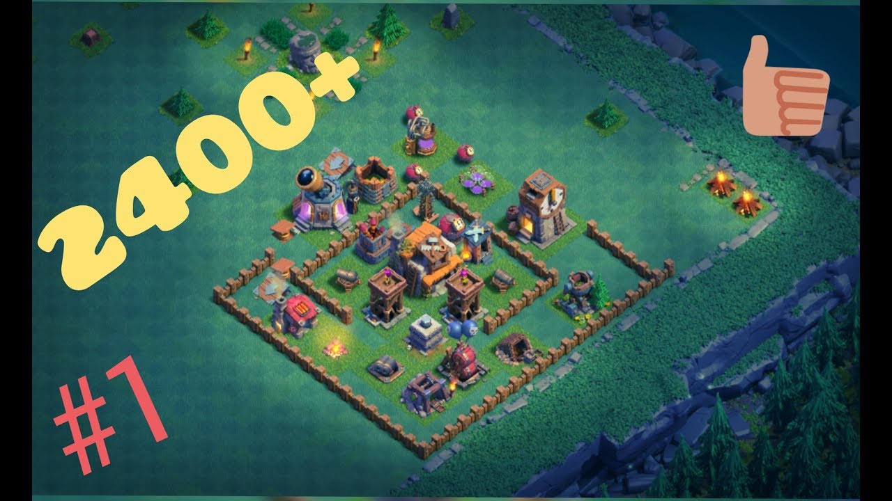 Builder Hall 4 Base \BH4 Builder Base + Defence Replays