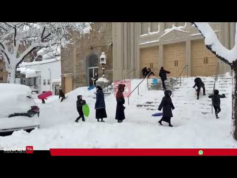 The historic and iconic Beth-El steps has turned into an adventure for kids enjoying their day off.